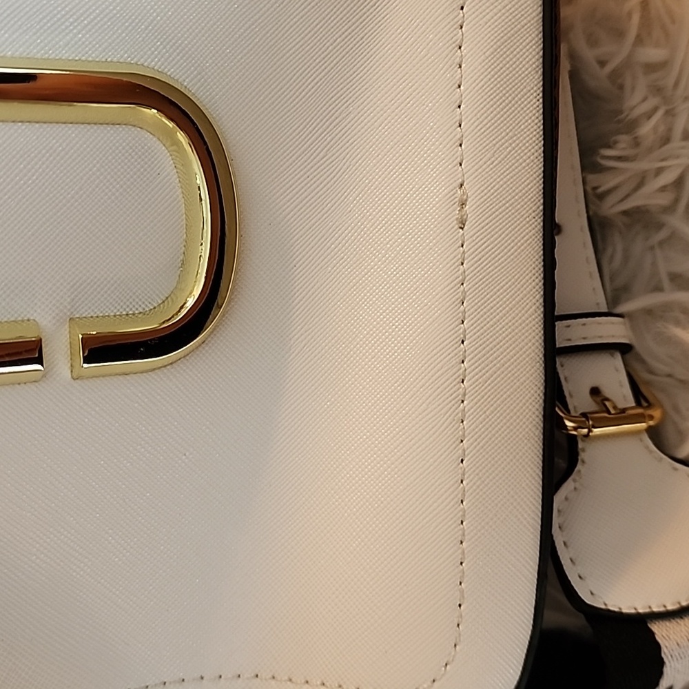 Marc Jacobs White Leather Mini Backpack with Gold Hardware - Picture 12 of 12